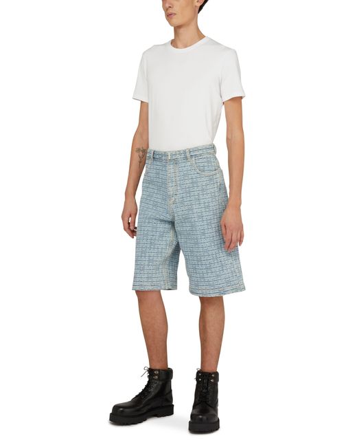 Givenchy Blue Carpenter Denim Shorts for men