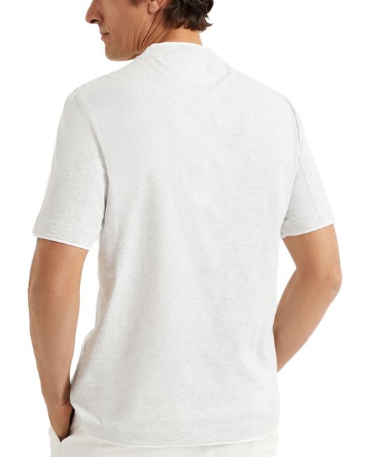Brunello Cucinelli White T-shirt With Faux-layering for men