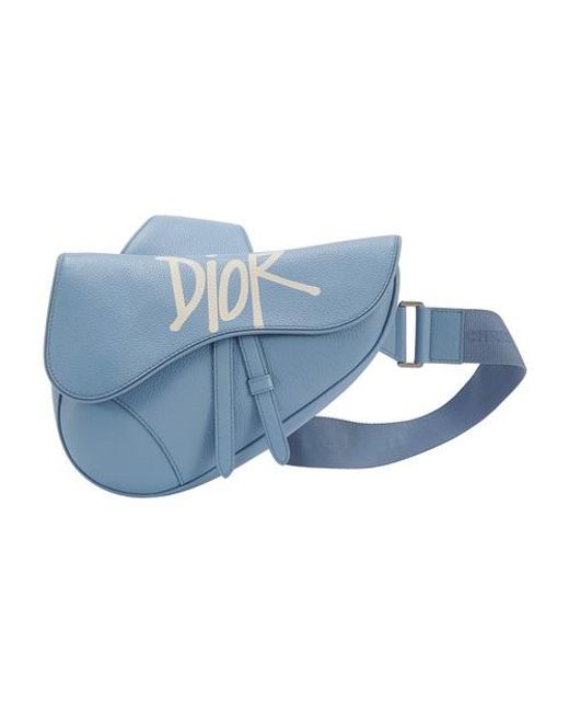 Dior Blue And Shawn Saddle Bag for men