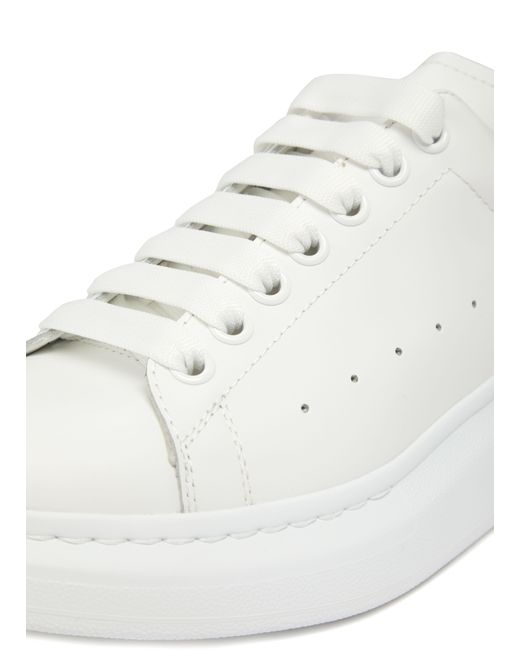 Alexander McQueen White Oversize Sneakers With Strass