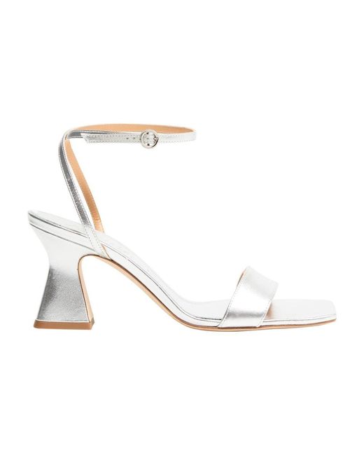 Sandales Fenna En Cuir Nappa Laminé Aeyde en coloris White