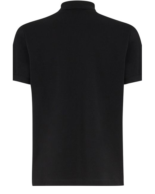 Fendi Cotton Polo Shirt in Black for 
