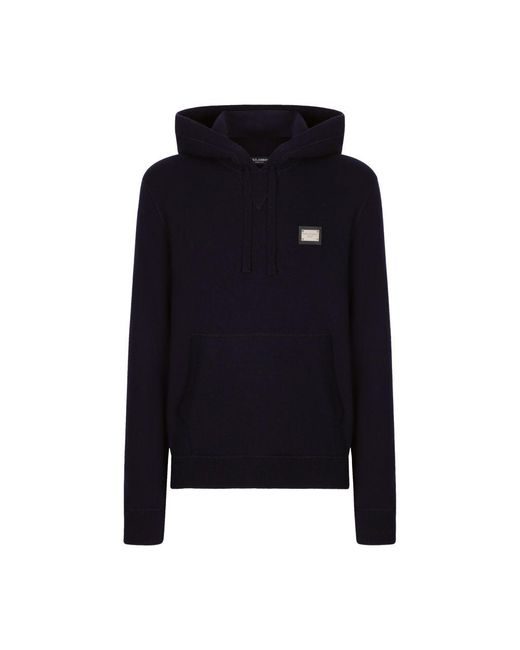 Dolce & Gabbana Blue Wool And Cashmere Sweater for men