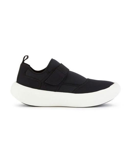 plain black velcro trainers