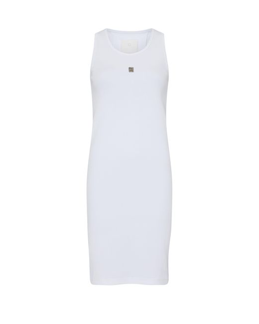 Robe débardeur en coton à détail 4G Givenchy en coloris White