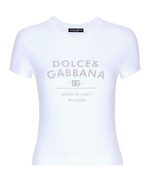 Dolce & Gabbana White Jersey-T-Shirt