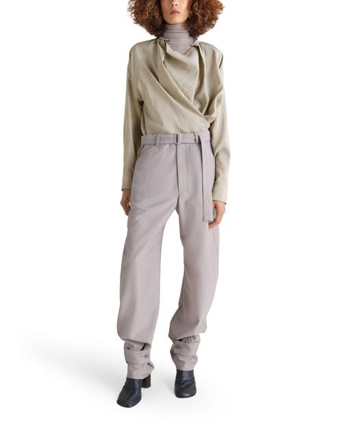 Lemaire Natural Langarm-Top Mit Twist
