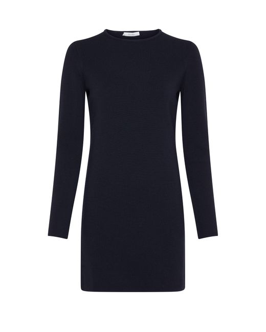 Max Mara Blue Eridani Wool Mini Dress