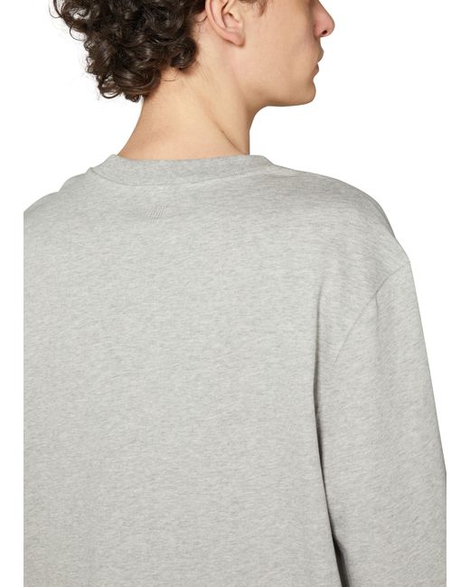 T-shirt à manches longues Ami de Cœur AMI pour homme en coloris Gray