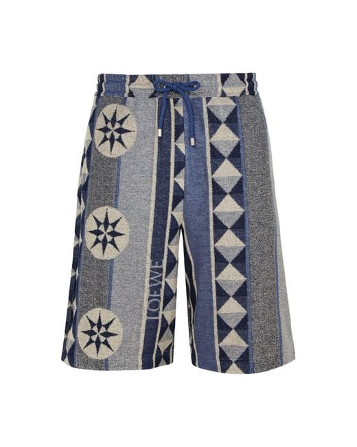 Short En Coton Éponge Loewe pour homme en coloris Blue
