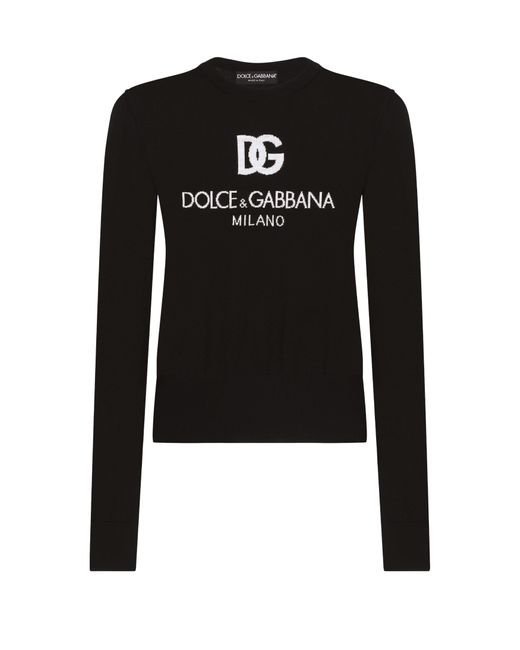 Dolce & Gabbana Black Wool Sweater