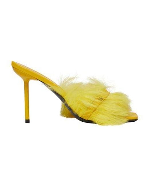 By Far Yellow Kenny High Heels Mules