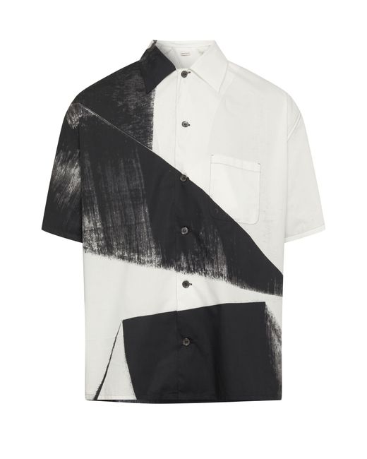 Alexander McQueen Black Boxy Hawaiian Shirt for men