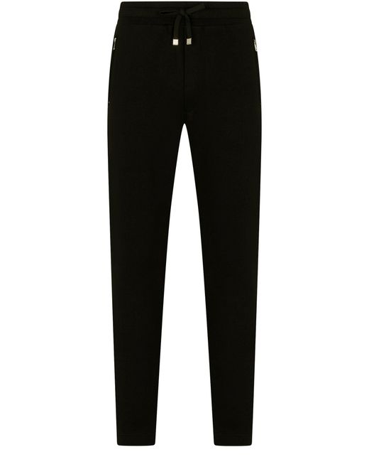 Dolce & Gabbana Black Wool And Cashmere Jogging Pants for men