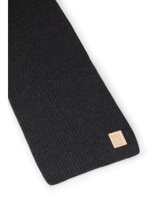 Loewe Black Cashmere Scarf