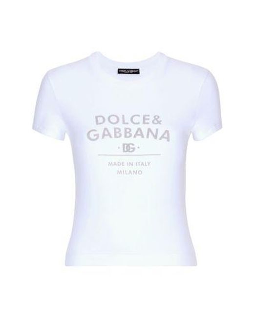 Dolce & Gabbana White Jersey T-shirt