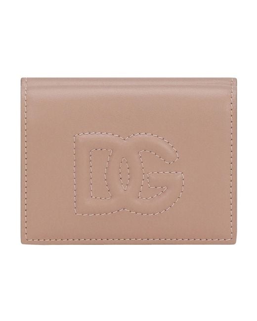 Dolce & Gabbana Brown Dg Logo French Flap Wallet
