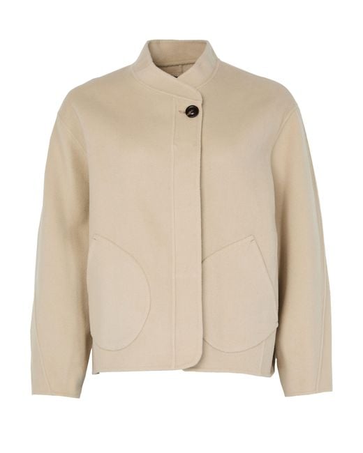 Soeur Natural Windsor Wool Coat
