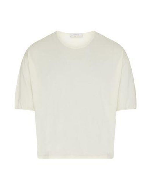 Lemaire White Short Sleeve Relaxed T-shirt for men