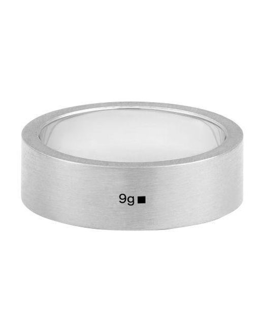 Le Gramme Metallic Brushed Sterling Silver Ribbon Ring 9g for men