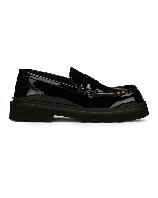 Dolce & Gabbana Loafers aus Lackleder in Black für Herren