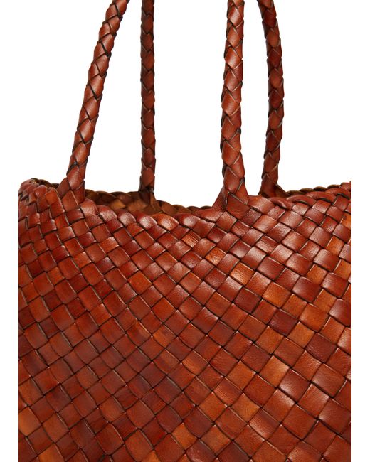 Dragon Diffusion Brown Santa Croce Large Shoulder Bag