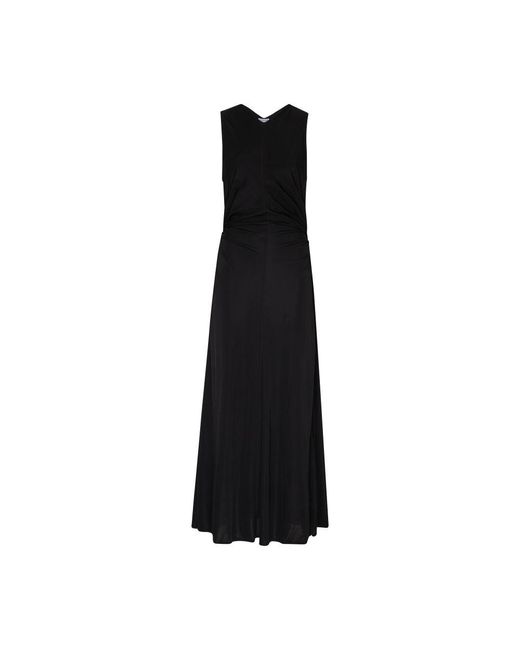 Bottega Veneta Black Maxi Dress With Gathered Waist