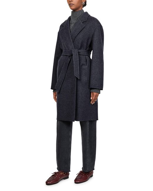 Max Mara Blue Carnia Belted Coat