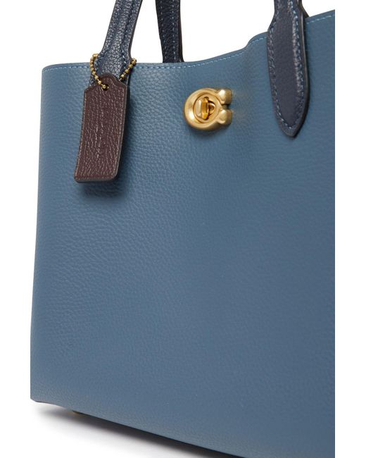 COACH Willow Tote 24 In Colorblock in Blue | Lyst
