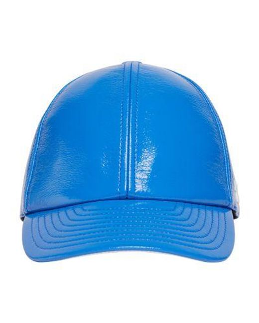 Courreges Blue Signature Vinyl Cap for men