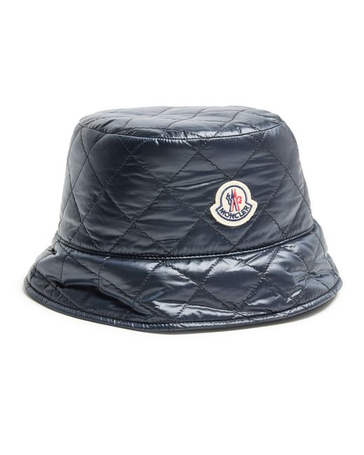 Moncler Blue Logo Bucket Hat