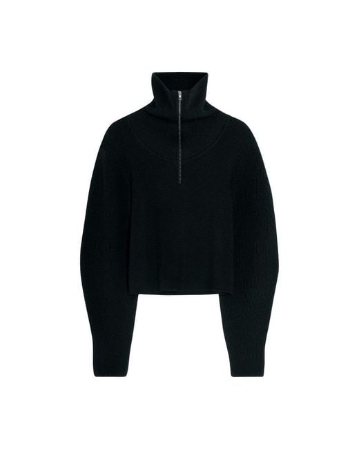 Lemaire Black Pullover Mit Reißverschluss