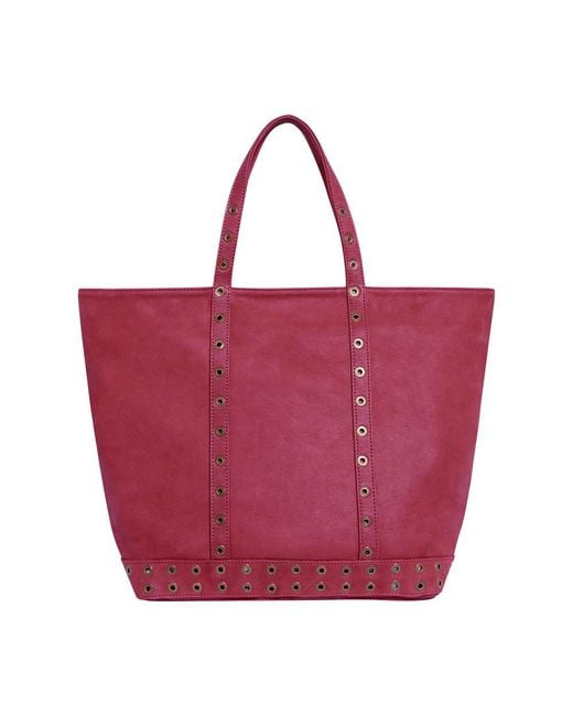 Vanessa Bruno Red Suede Leather L Cabas Tote Bag