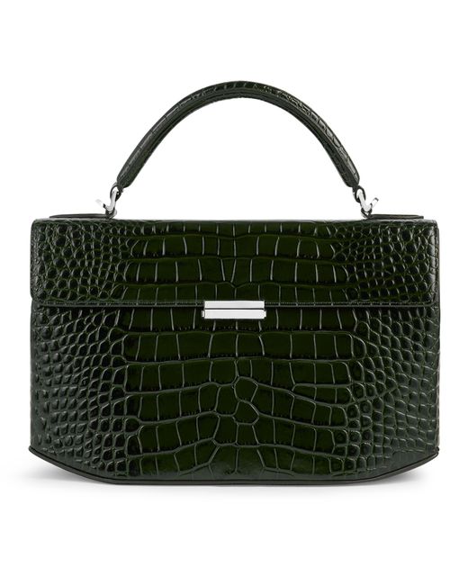 Totême  Green Handtasche Box Mit Krokoprägung