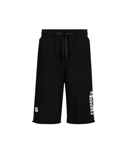 Dolce & Gabbana Jogging-Shorts mit Bananenbaum-Print in Black für Herren
