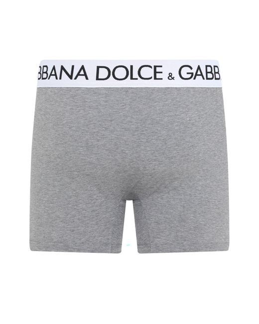 Dolce & Gabbana Boxershorts aus Zwei-Wege-Stretch-Baumwolle in Gray für Herren