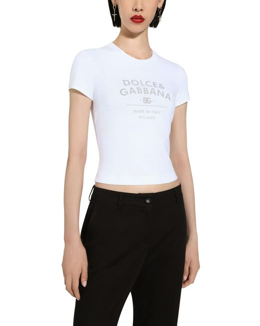 Dolce & Gabbana White Jersey-T-Shirt