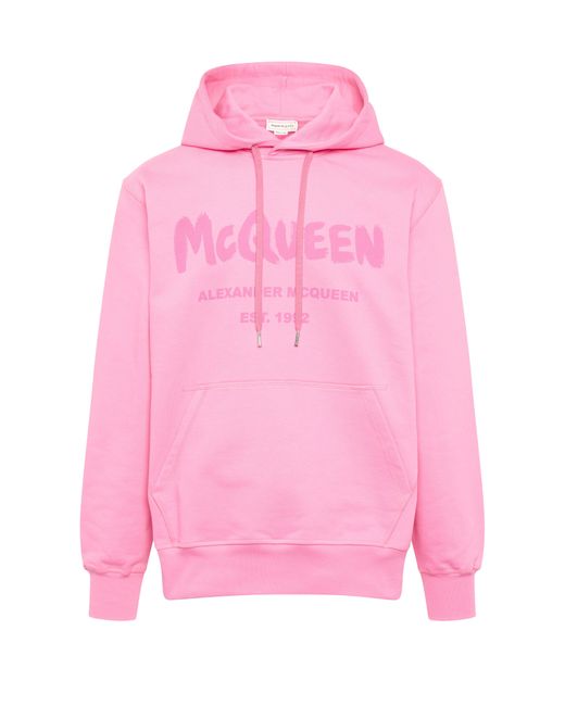 Alexander McQueen Pink Graffiti Hoodie for men