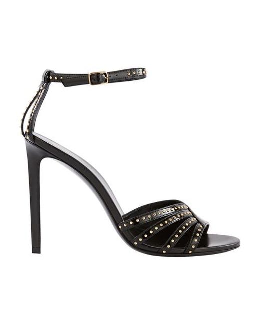 Celine Sharp Sandals in Black | Lyst