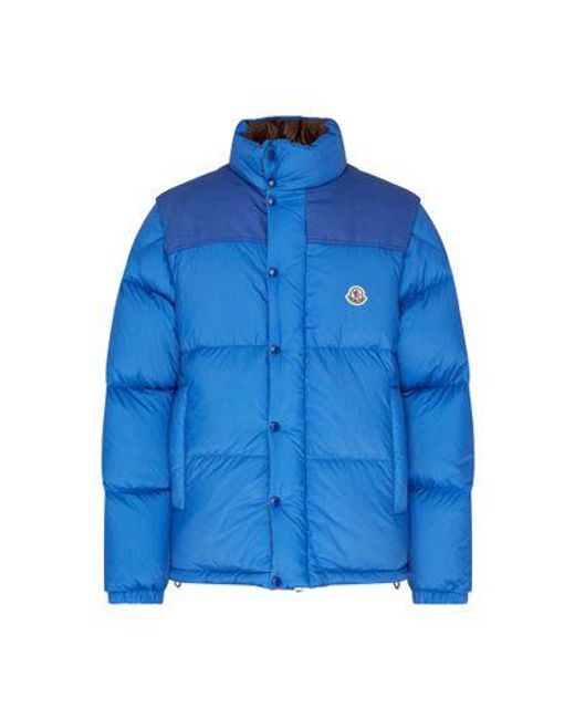 Moncler Blue Reversible Down Puffer Jacket for men