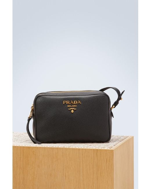 Prada Black Caméra Bag With Double Strap