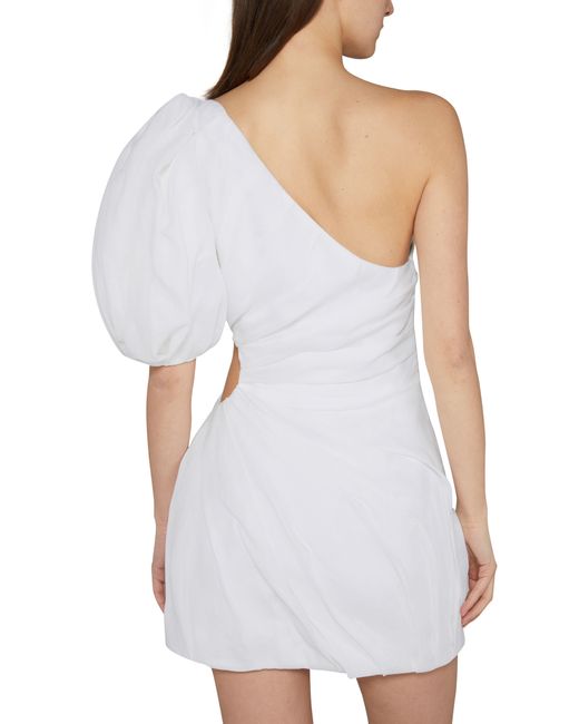 Robe mini asymétrique Chloé en coloris White