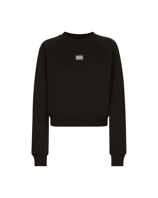 Dolce & Gabbana Black Technical Jersey Sweatshirt