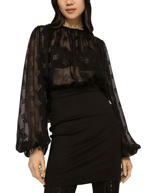 Dolce & Gabbana Black Upgrade deine garderobe mit dieser stilvollen bluse