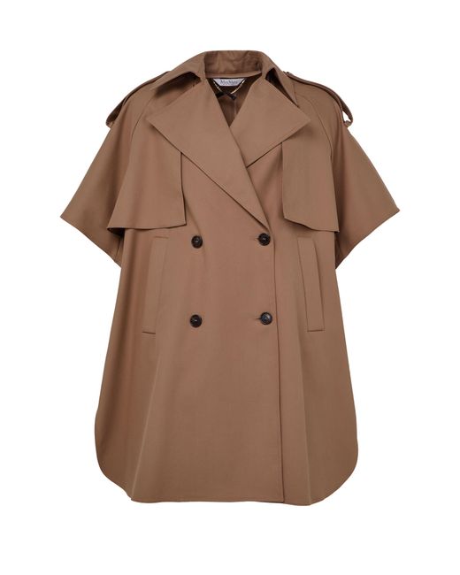 Max Mara Brown Double-Breasted Cape