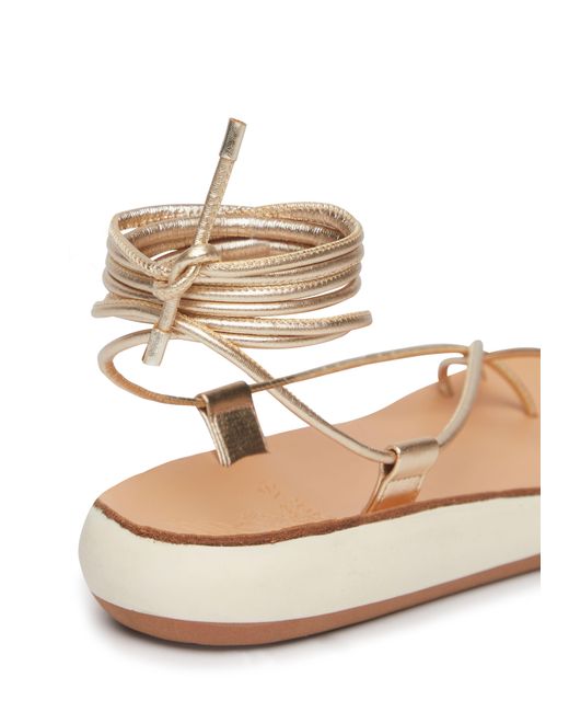 Ancient Greek Sandals Metallic String Flip Flop Sandals