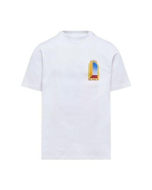 CASABLANCA White L'arche De Jour Printed T-shirt for men