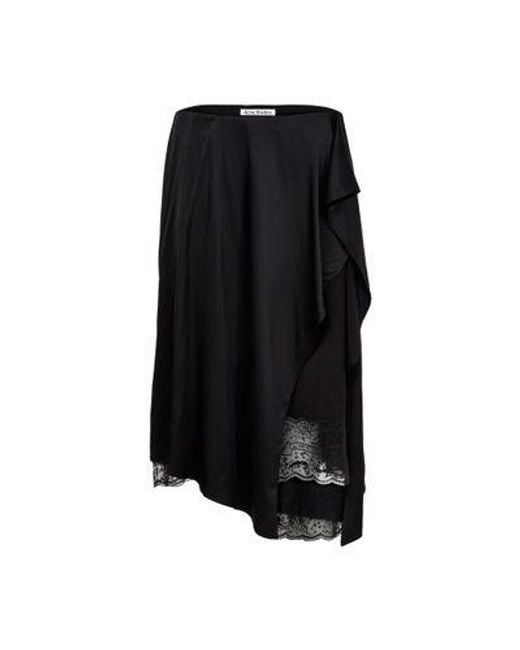 Acne Black Midi Skirt