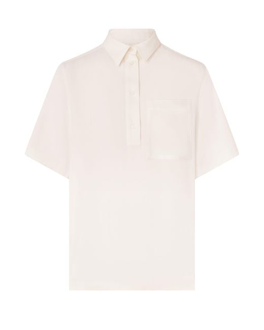 Polo Fluide Totême en coloris White