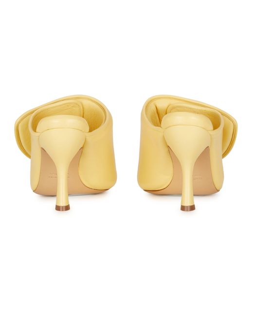 GIA COUTURE Yellow Velcro Strap Mules